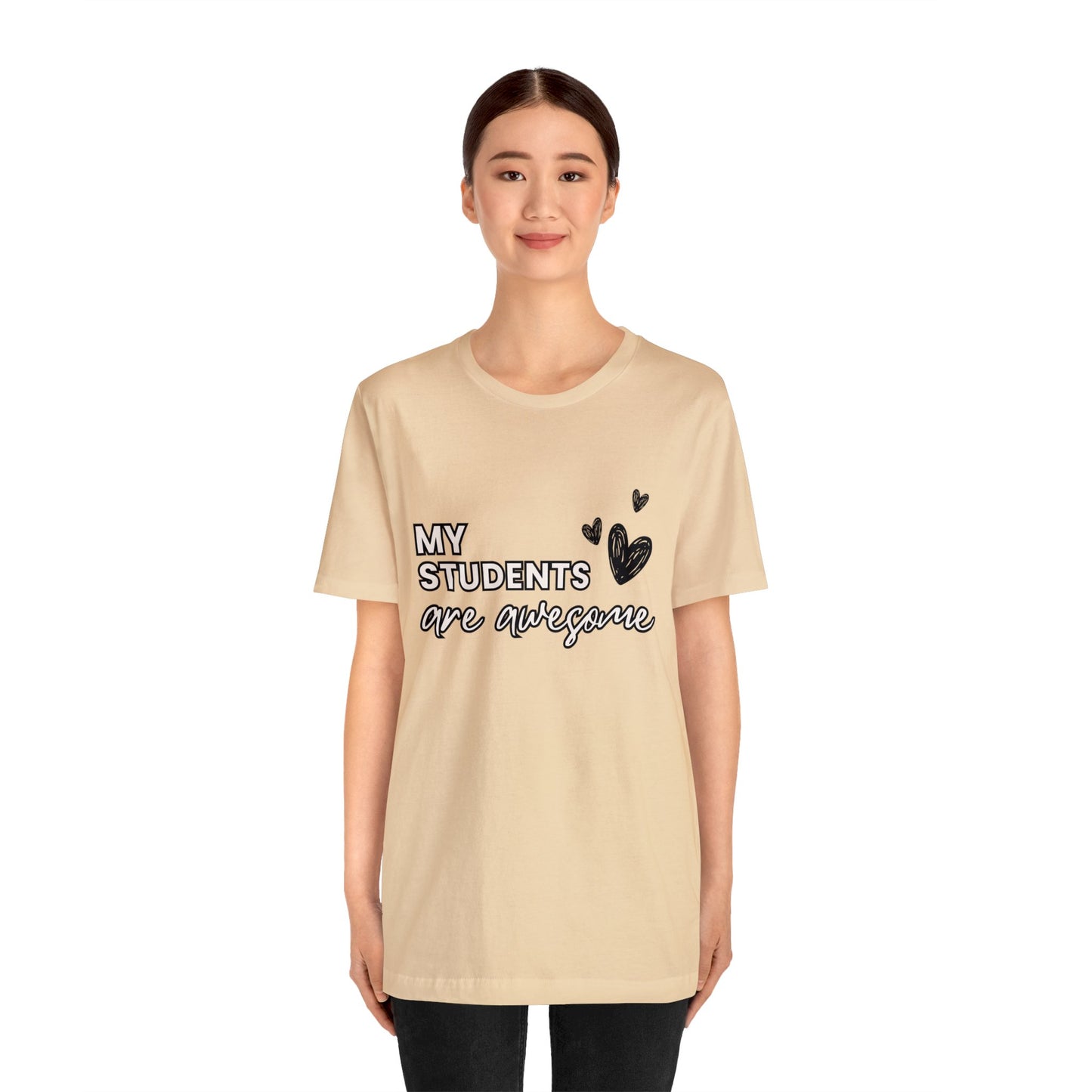 My Students Are Awesome Hearts Valentine's Short Sleeve T-shirt